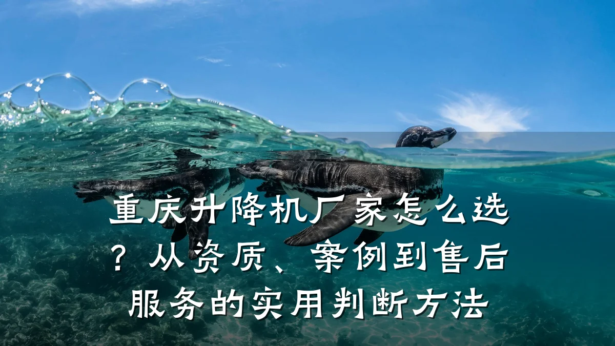 重庆升降机厂家怎么选？从资质、案例到售后服务的实用判断方法