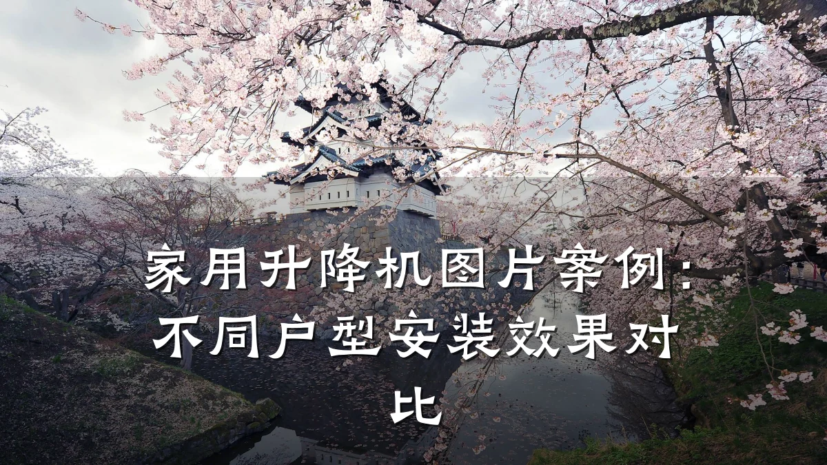 家用升降机图片案例：不同户型安装效果对比