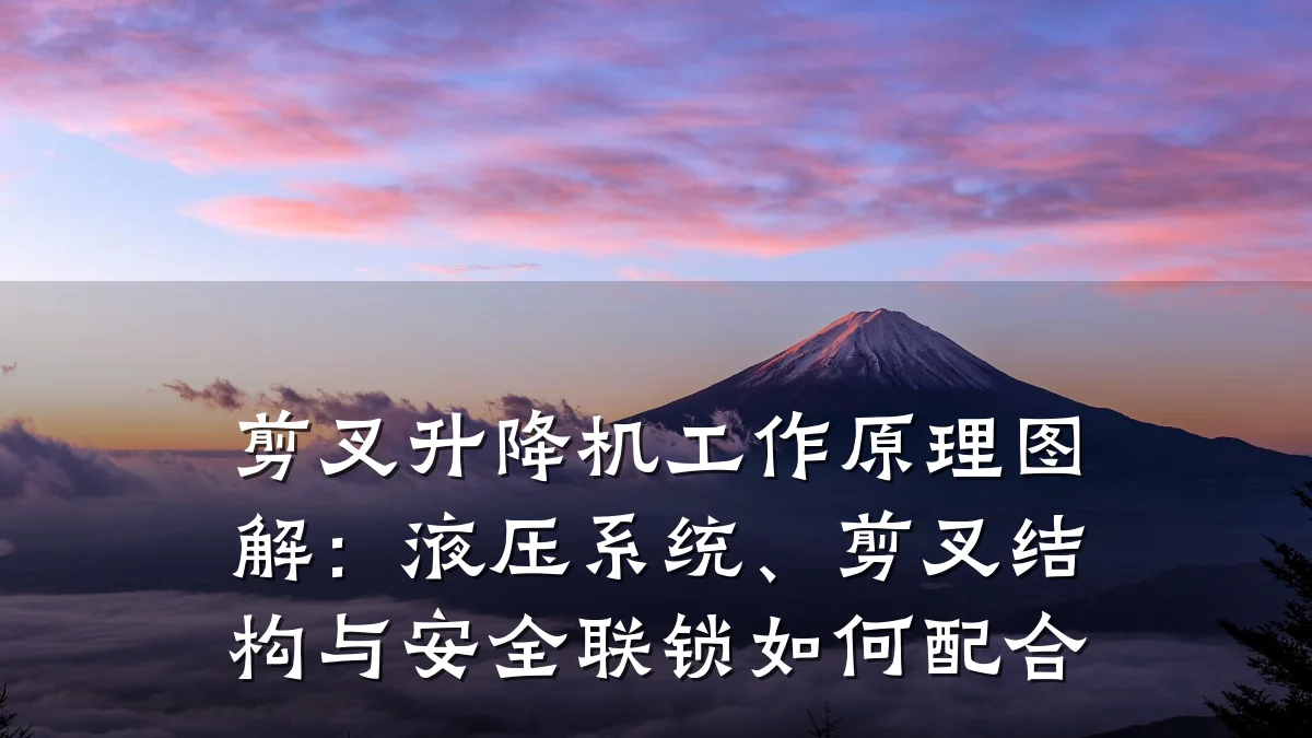 剪叉升降机工作原理图解:液压系统、剪叉结构与安全联锁如何配合