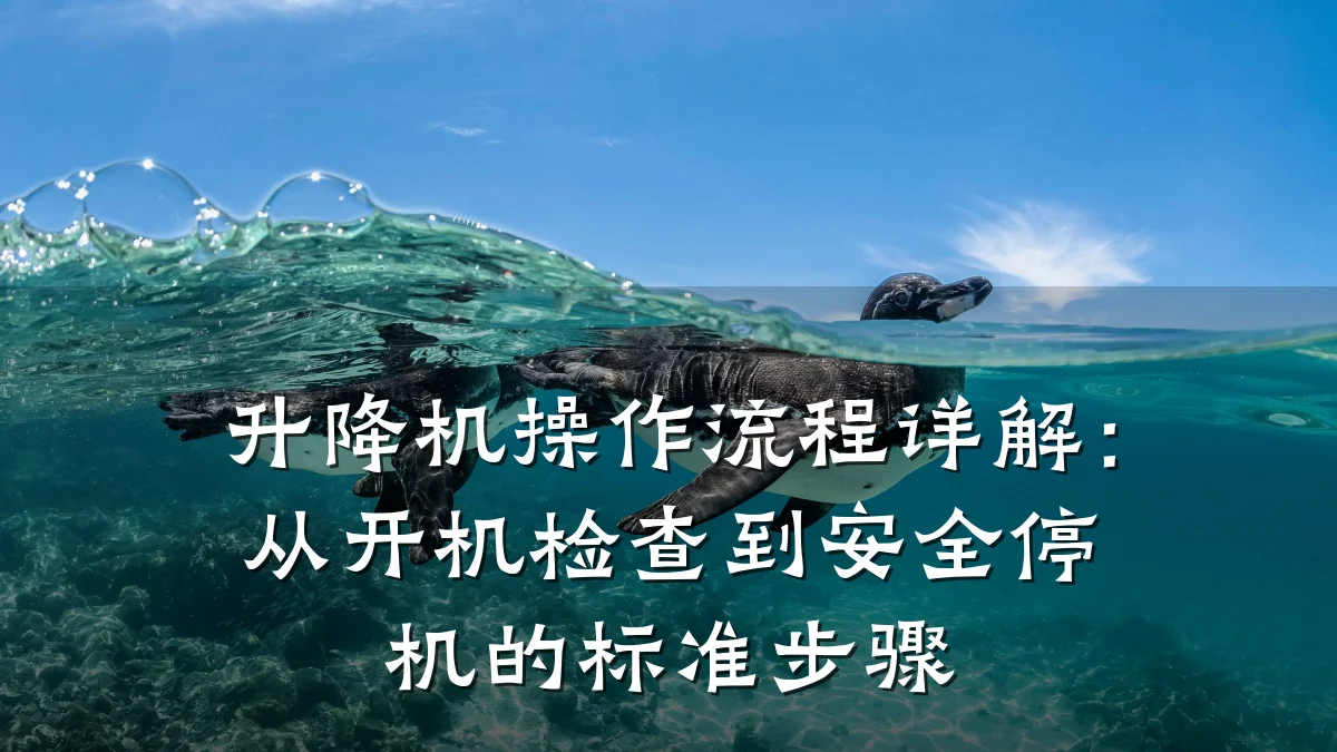 升降机操作流程详解：从开机检查到安全停机的标准步骤