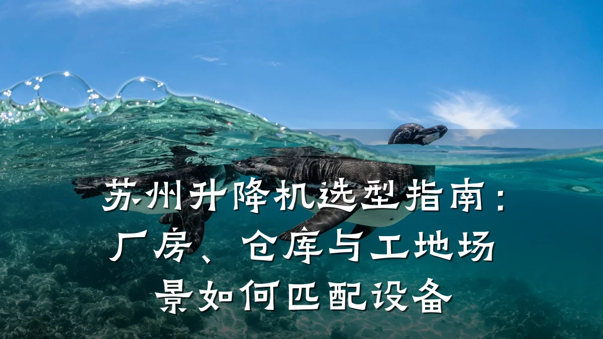 苏州升降机选型指南:厂房、仓库与工地场景如何匹配设备