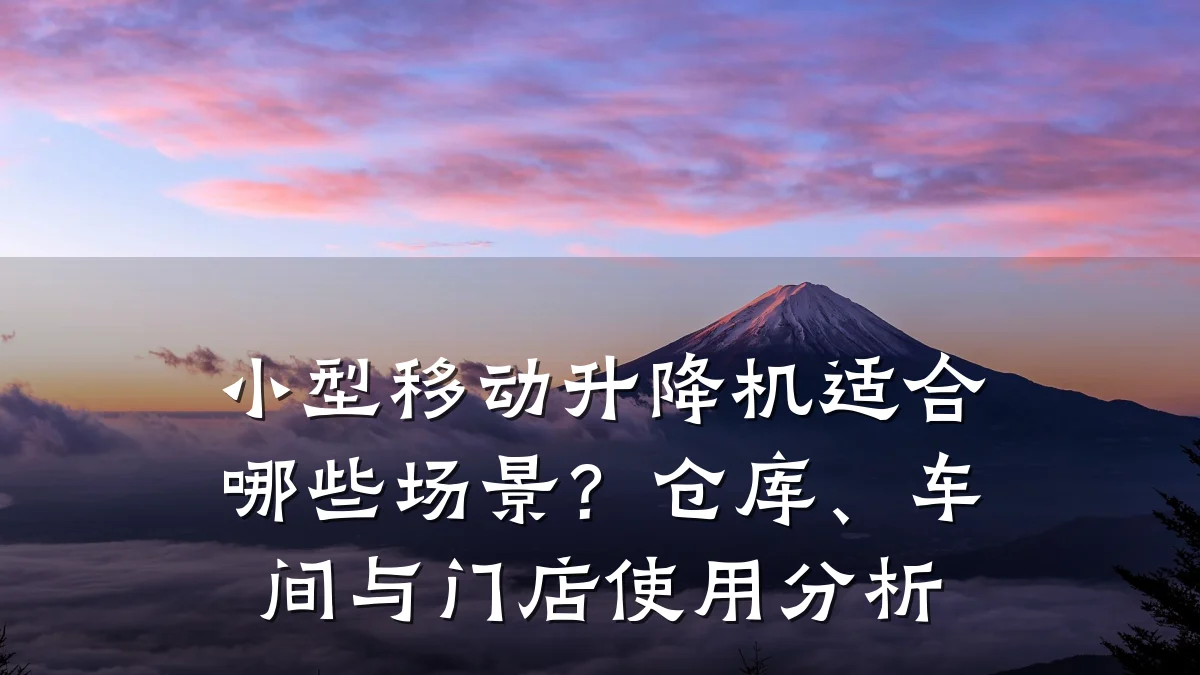 小型移动升降机适合哪些场景?仓库、车间与门店使用分析