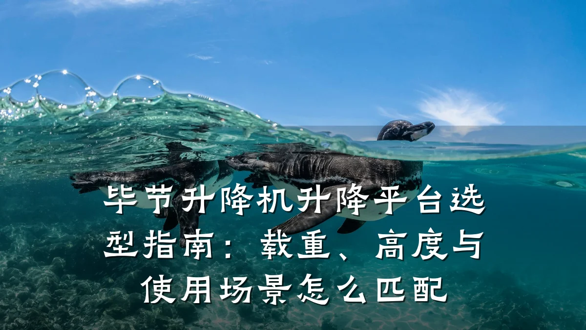 毕节升降机升降平台选型指南:载重、高度与使用场景怎么匹配