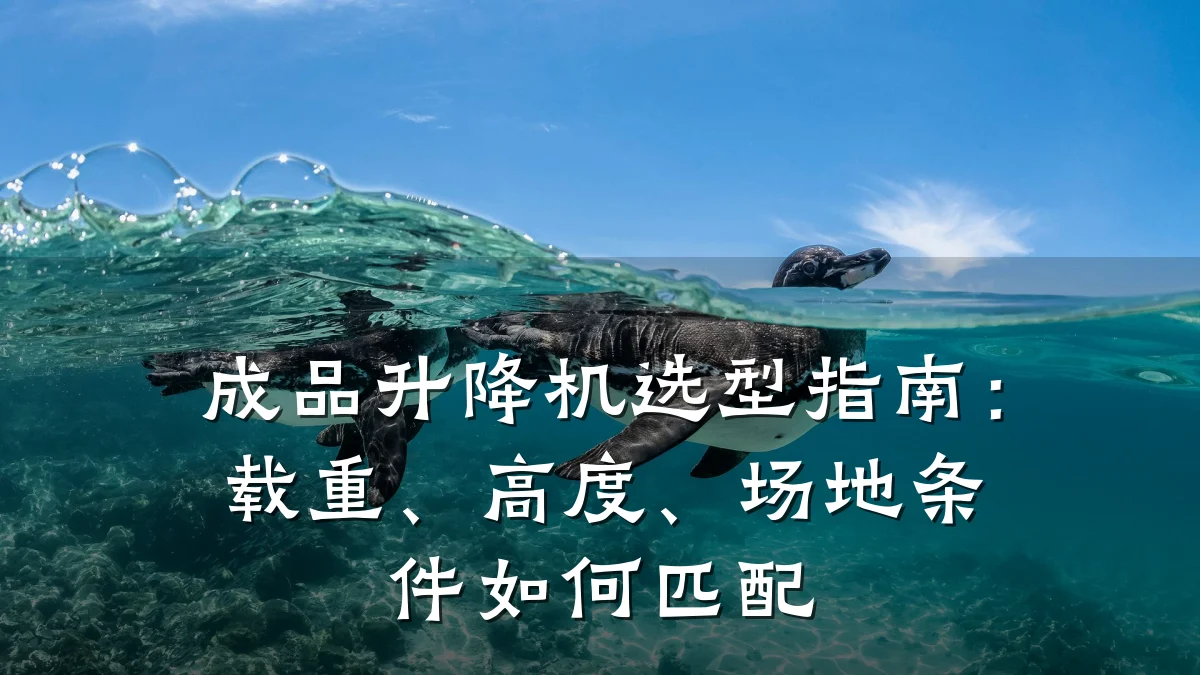 成品升降机选型指南：载重、高度、场地条件如何匹配