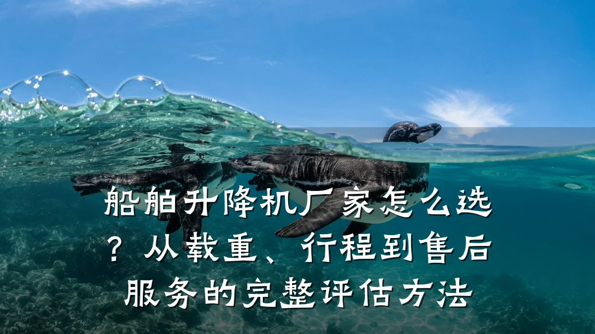 船舶升降机厂家怎么选？从载重、行程到售后服务的完整评估方法