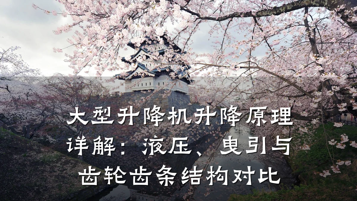 大型升降机升降原理详解：液压、曳引与齿轮齿条结构对比