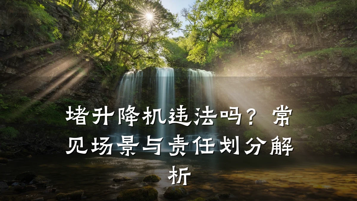 堵升降机违法吗?常见场景与责任划分解析