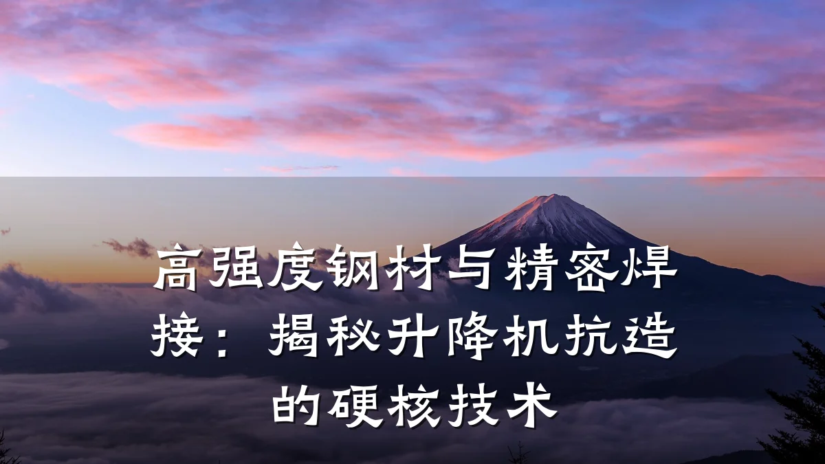 高强度钢材与精密焊接:揭秘升降机抗造的硬核技术