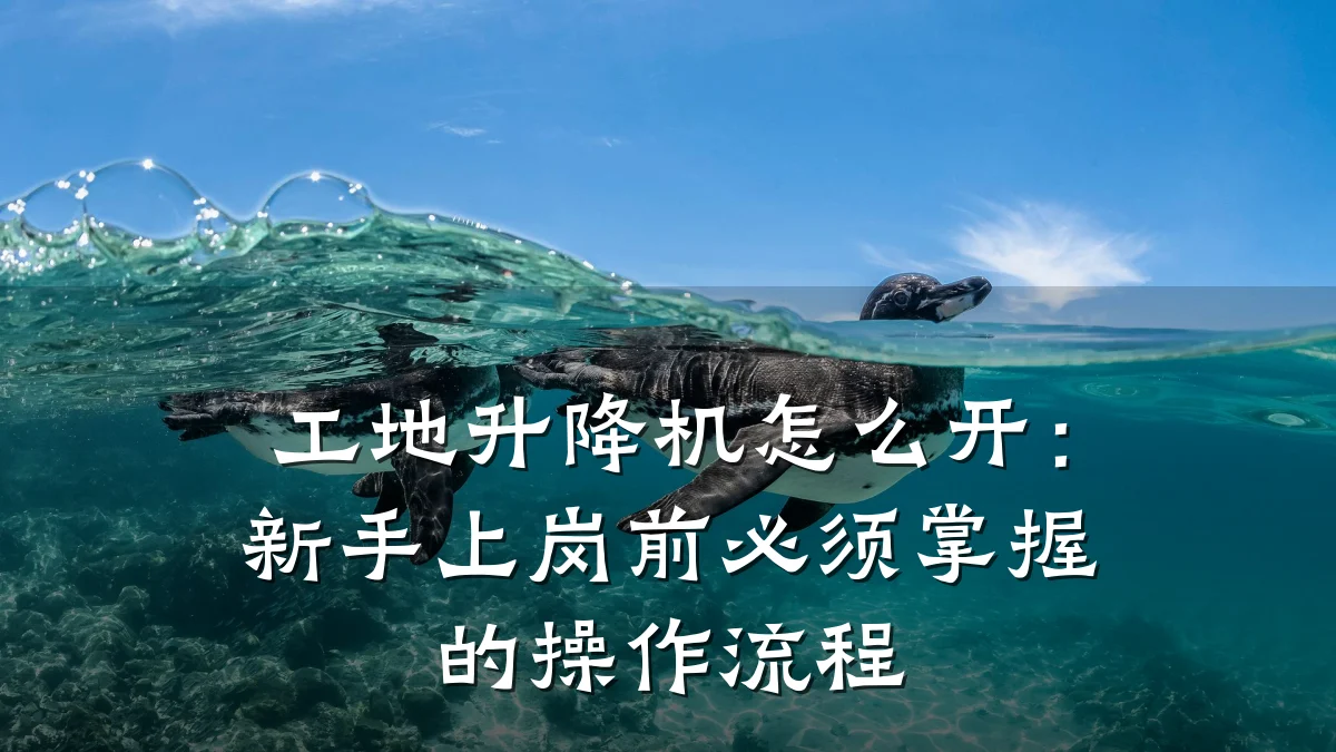 工地升降机怎么开：新手上岗前必须掌握的操作流程
