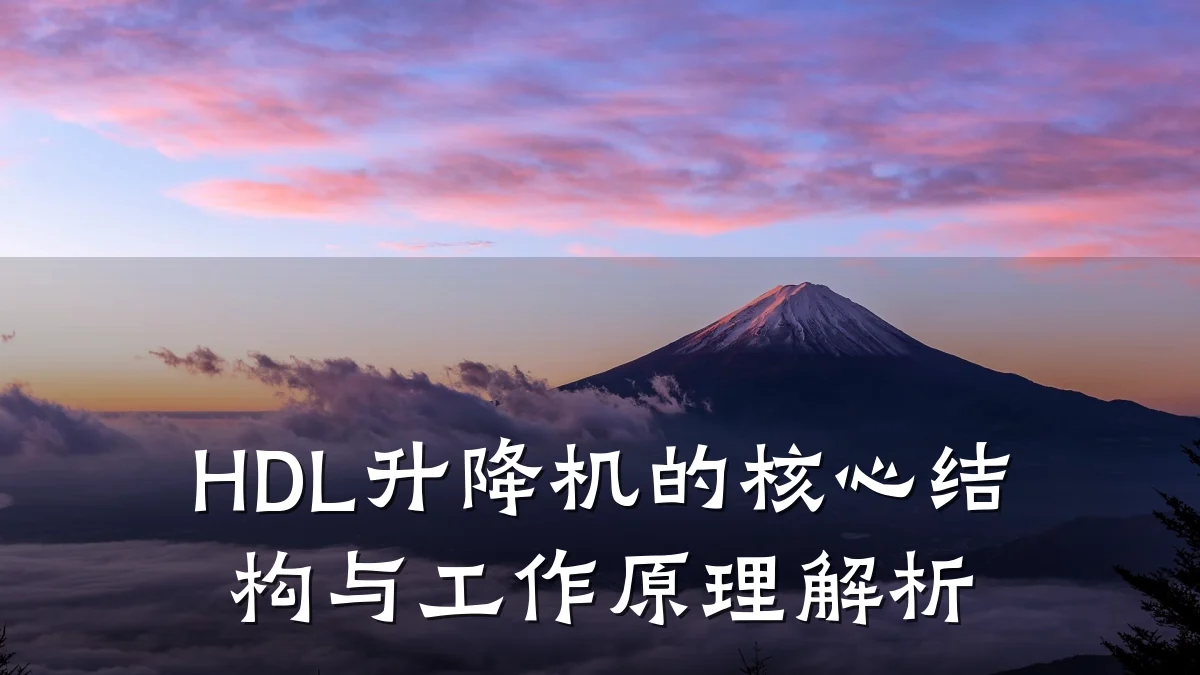 HDL升降机的核心结构与工作原理解析