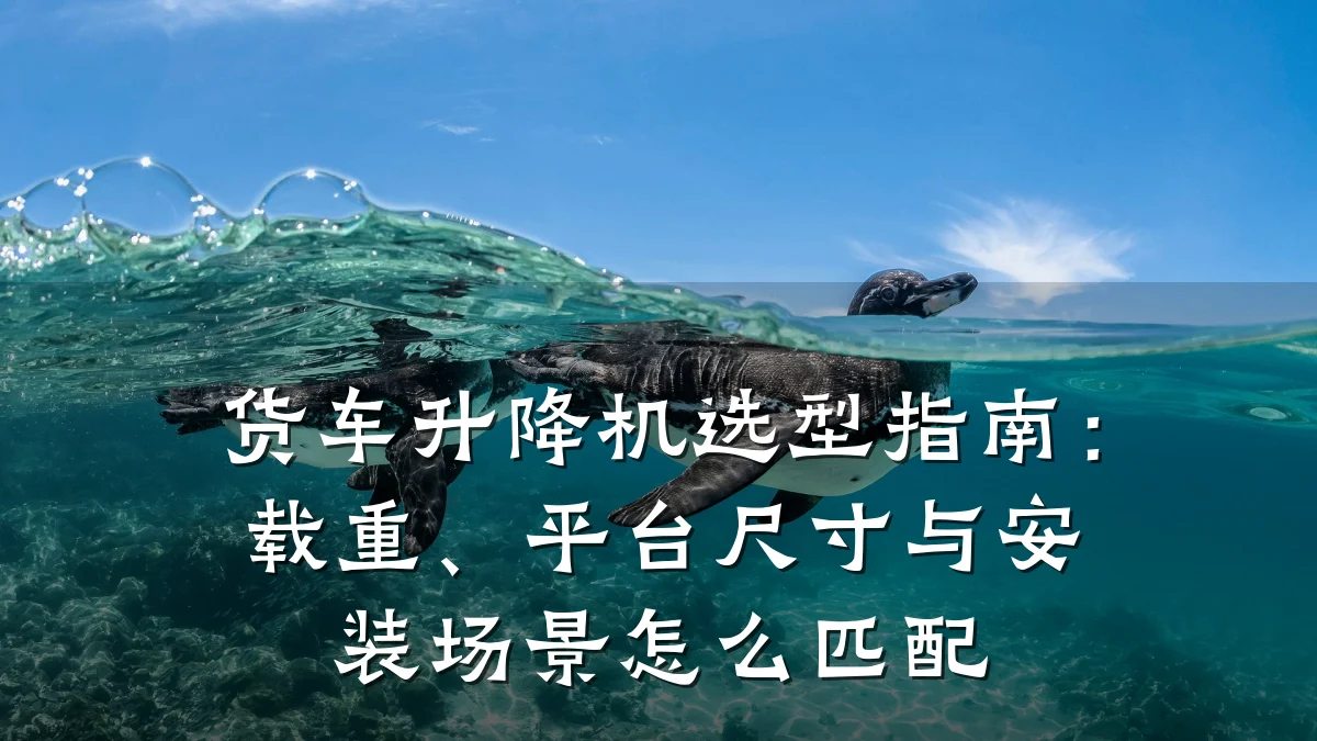 货车升降机选型指南:载重、平台尺寸与安装场景怎么匹配