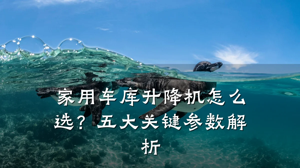 家用车库升降机怎么选?五大关键参数解析
