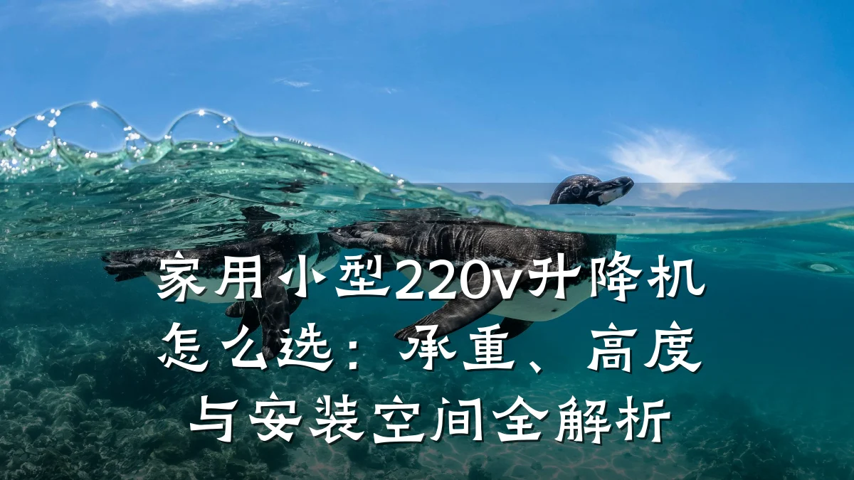 家用小型220v升降机怎么选:承重、高度与安装空间全解析