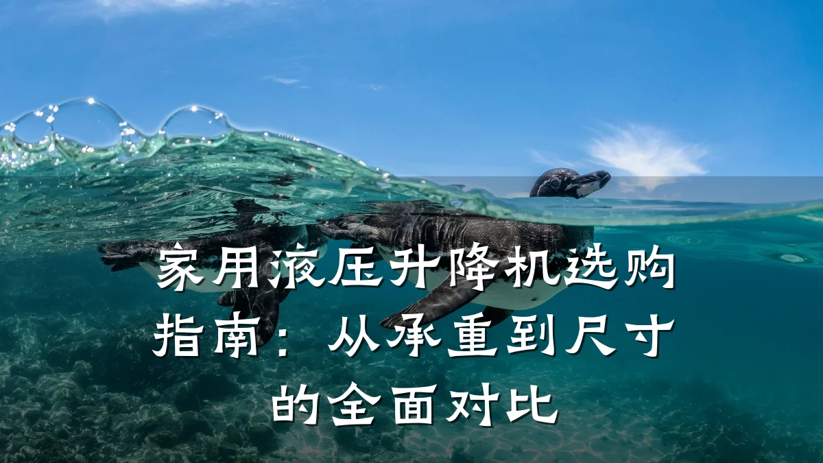 家用液压升降机选购指南：从承重到尺寸的全面对比