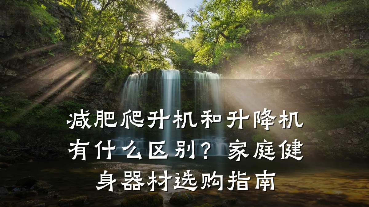 减肥爬升机和升降机有什么区别?家庭健身器材选购指南