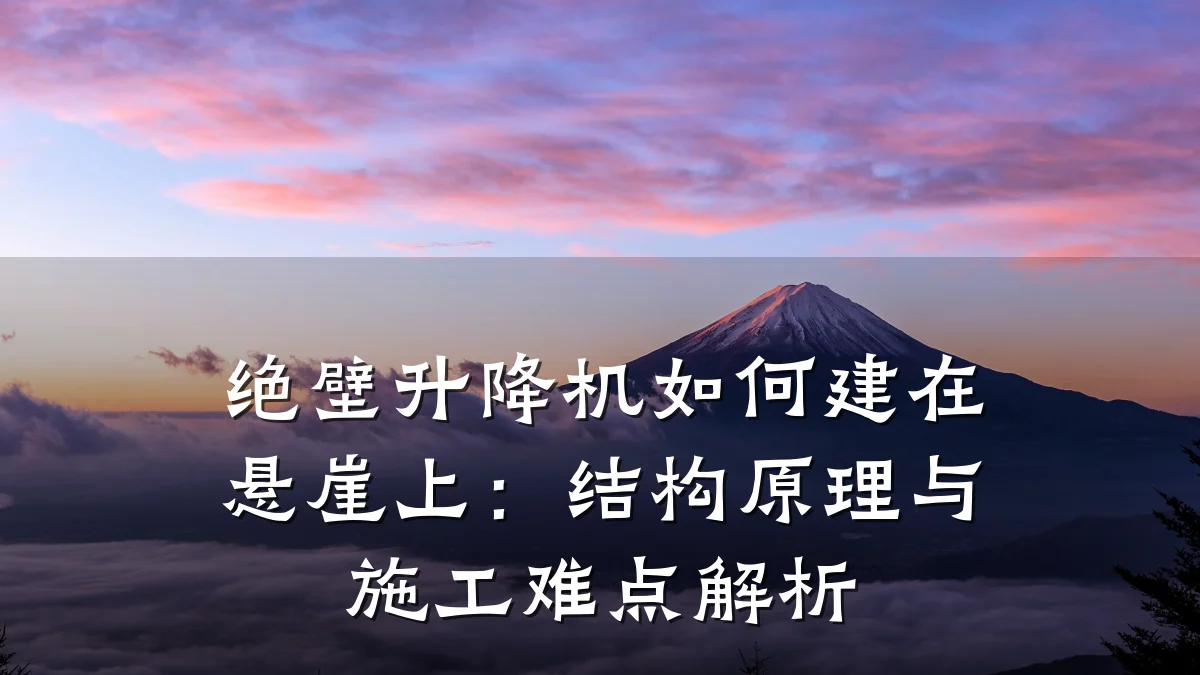绝壁升降机如何建在悬崖上:结构原理与施工难点解析