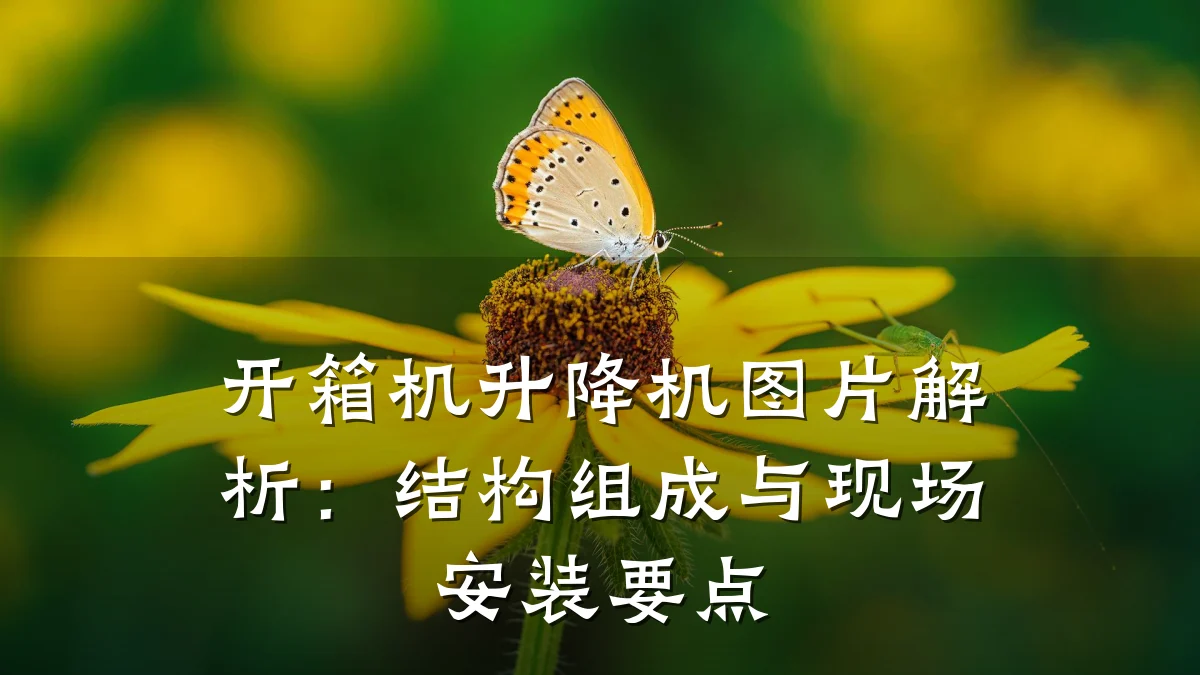 开箱机升降机图片解析:结构组成与现场安装要点