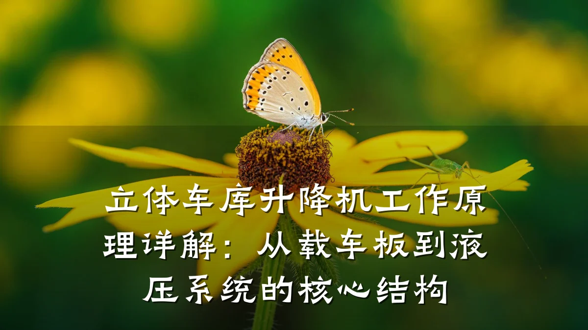 立体车库升降机工作原理详解:从载车板到液压系统的核心结构