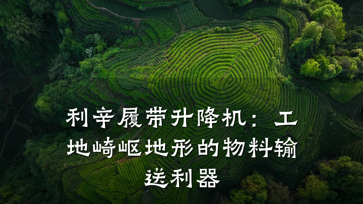 利辛履带升降机:工地崎岖地形的物料输送利器