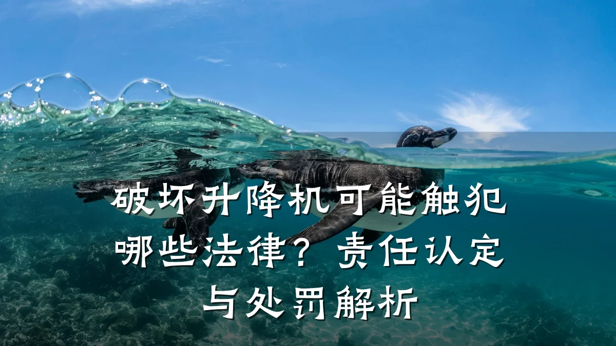 破坏升降机可能触犯哪些法律?责任认定与处罚解析