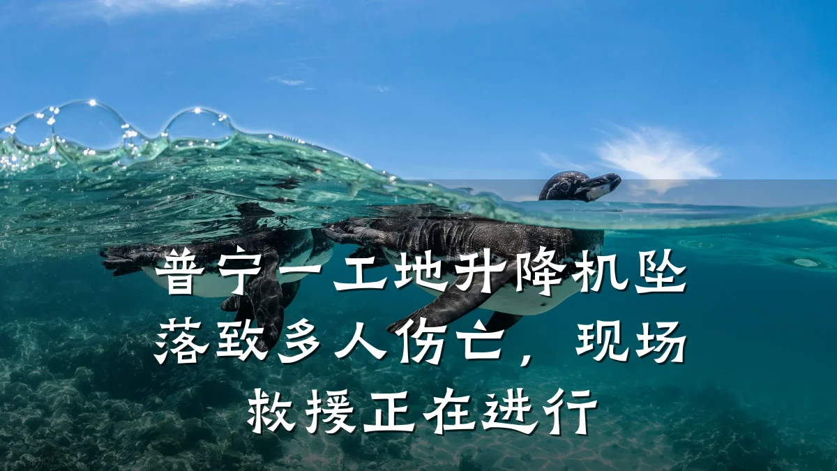 普宁一工地升降机坠落致多人伤亡，现场救援正在进行