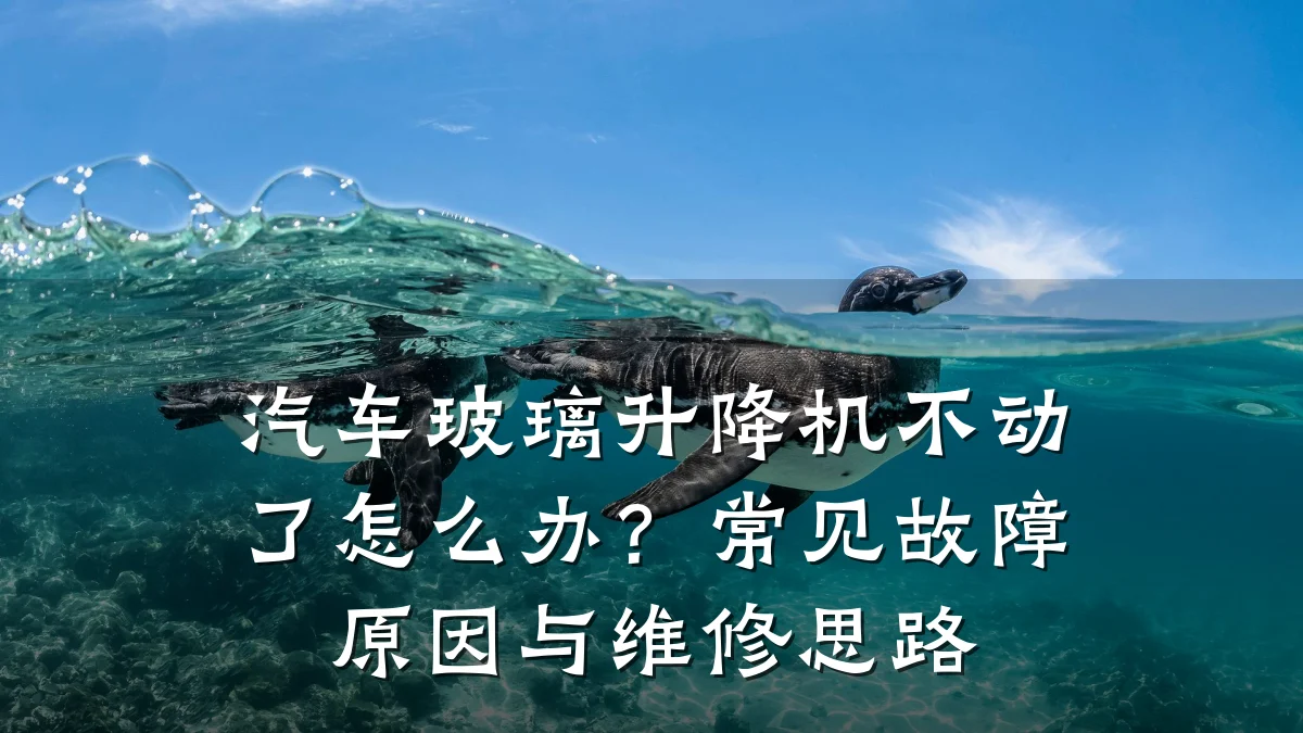 汽车玻璃升降机不动了怎么办?常见故障原因与维修思路