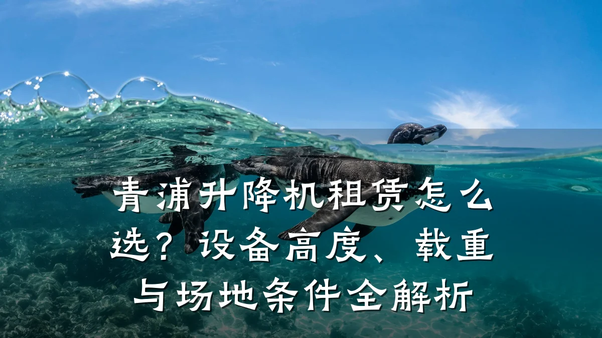 青浦升降机租赁怎么选?设备高度、载重与场地条件全解析