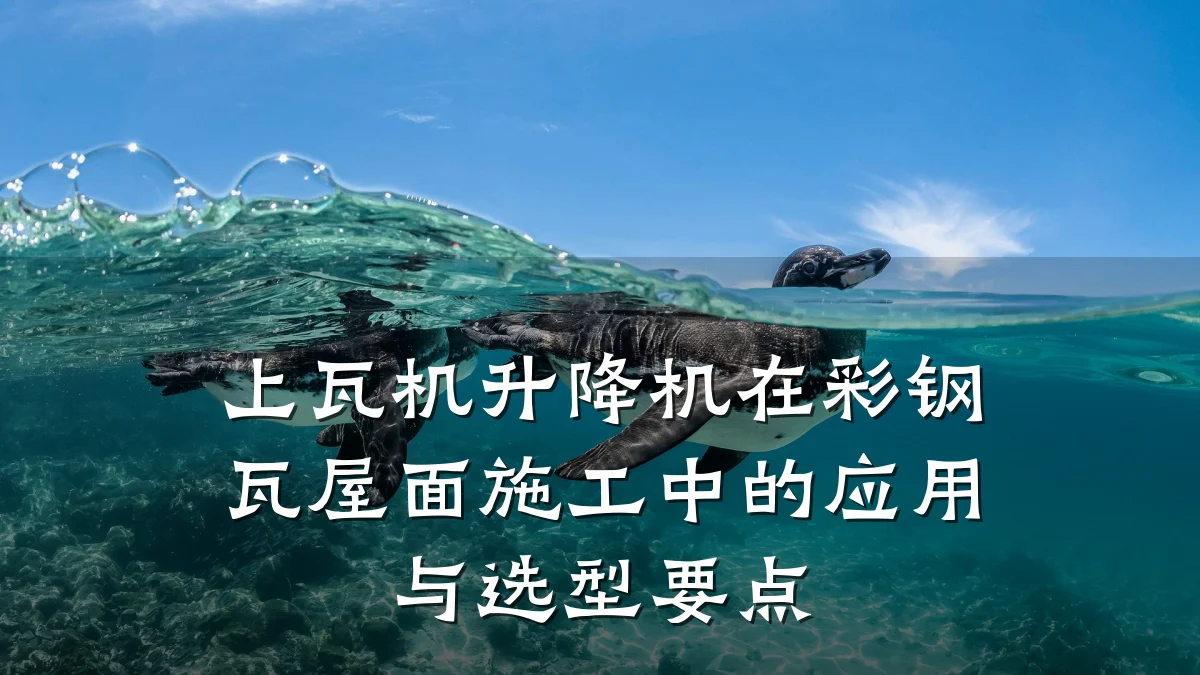 上瓦机升降机在彩钢瓦屋面施工中的应用与选型要点