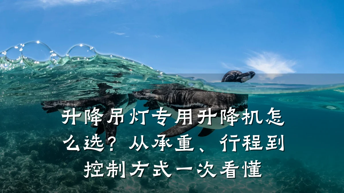 升降吊灯专用升降机怎么选?从承重、行程到控制方式一次看懂