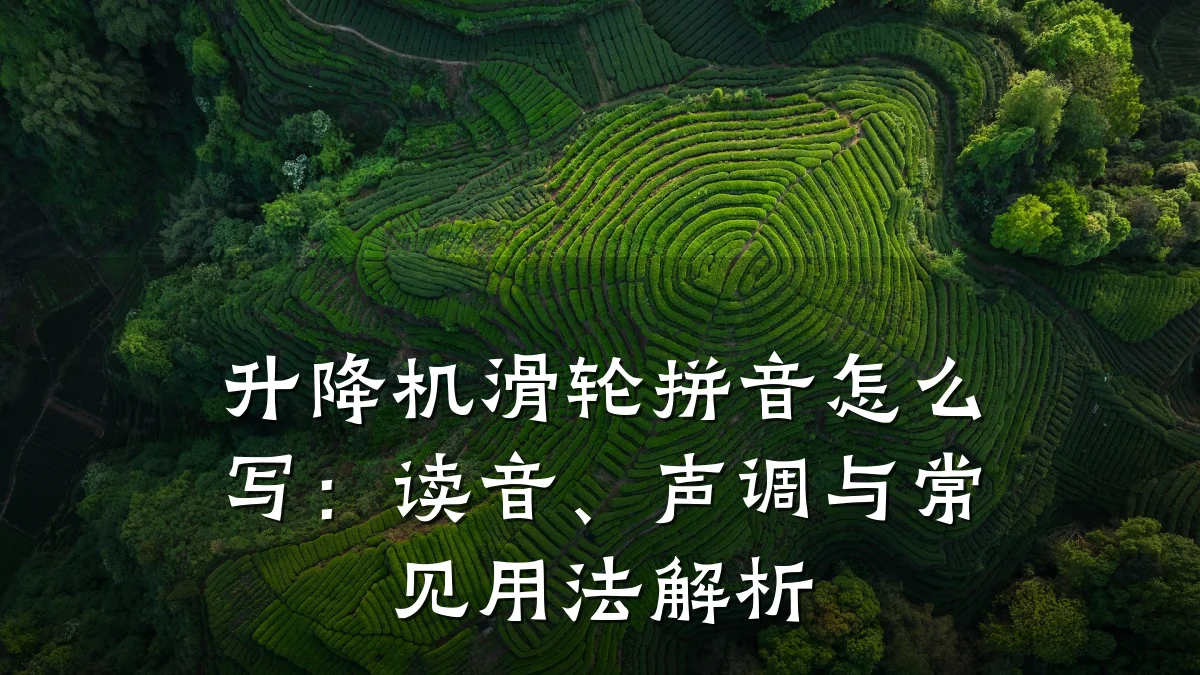 升降机滑轮拼音怎么写：读音、声调与常见用法解析