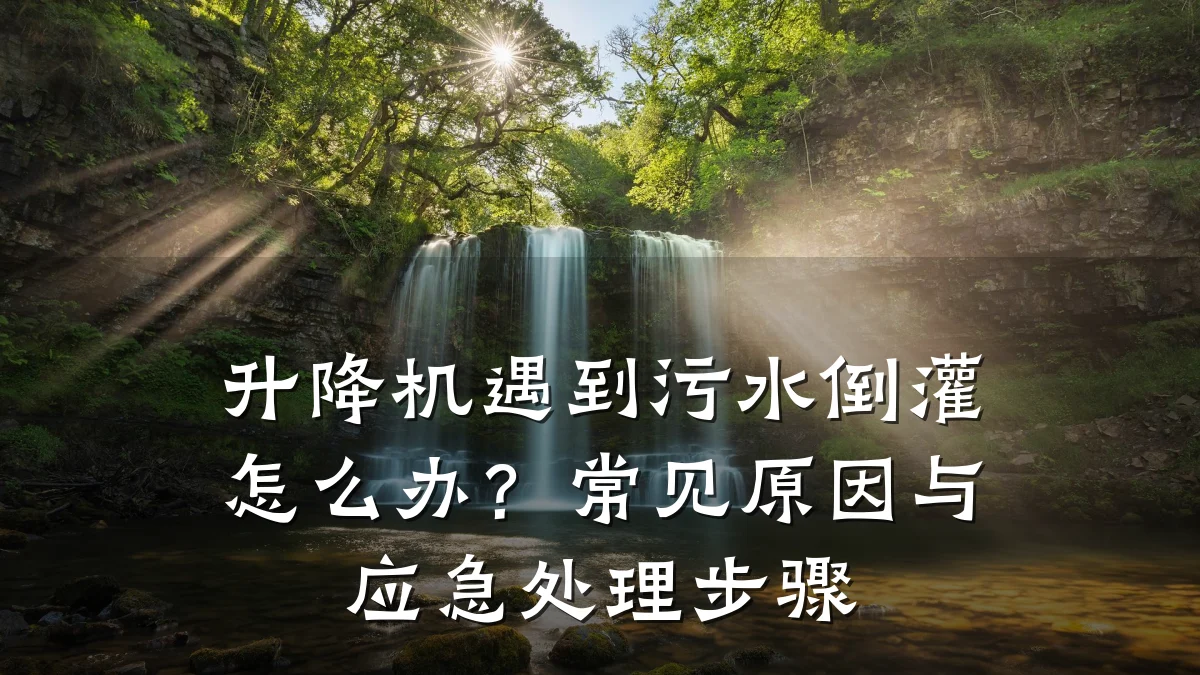 升降机遇到污水倒灌怎么办？常见原因与应急处理步骤