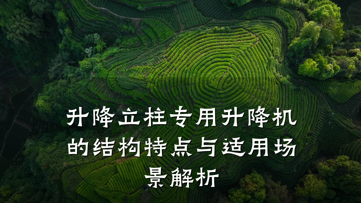 升降立柱专用升降机的结构特点与适用场景解析