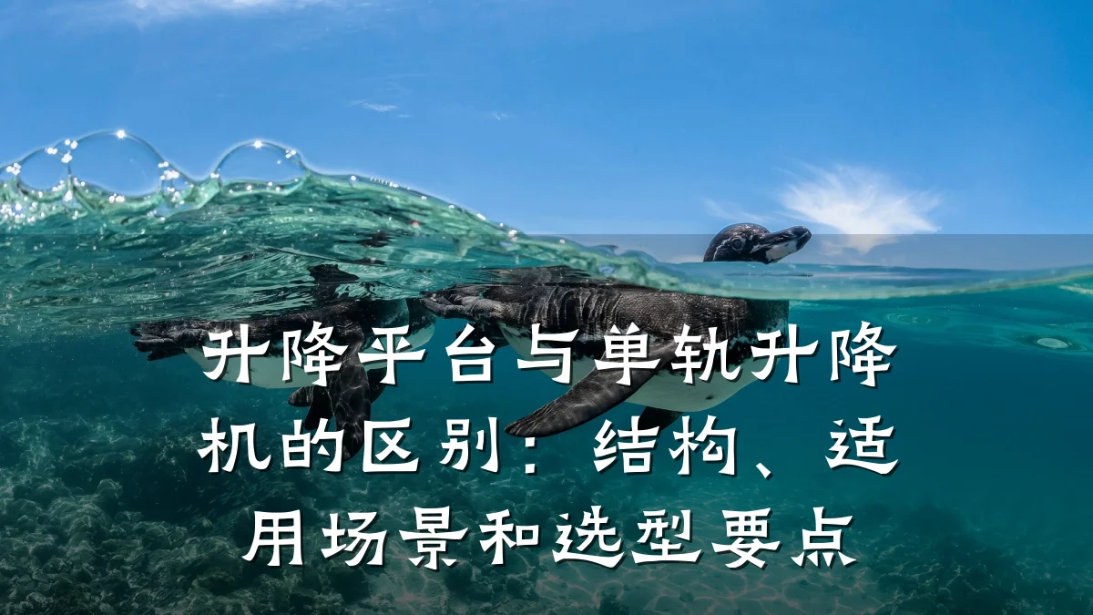 升降平台与单轨升降机的区别:结构、适用场景和选型要点
