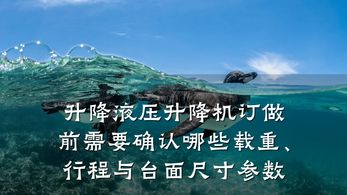 升降液压升降机订做前需要确认哪些载重、行程与台面尺寸参数