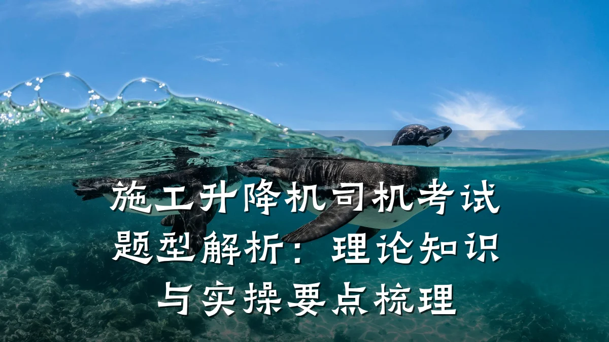 施工升降机司机考试题型解析:理论知识与实操要点梳理