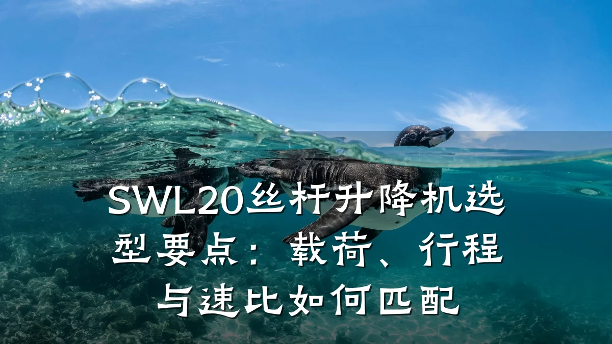 SWL20丝杆升降机选型要点:载荷、行程与速比如何匹配