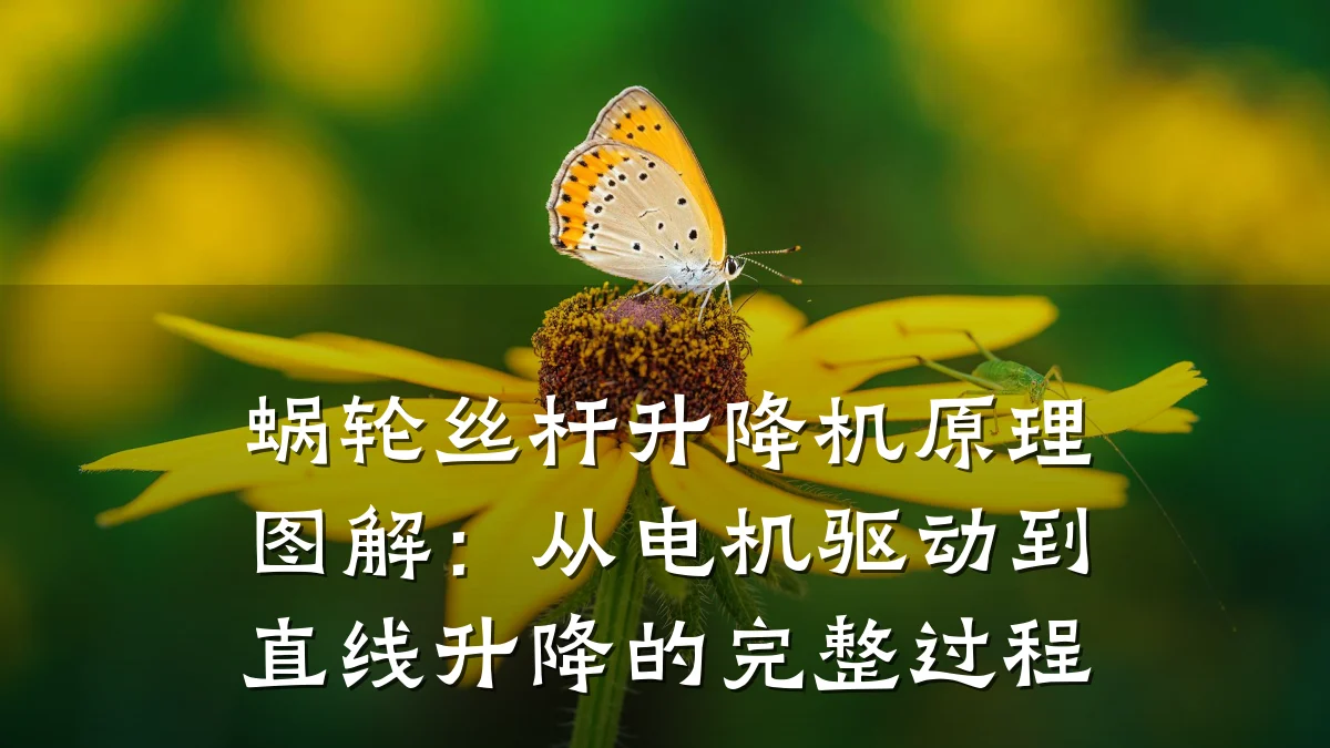 蜗轮丝杆升降机原理图解:从电机驱动到直线升降的完整过程