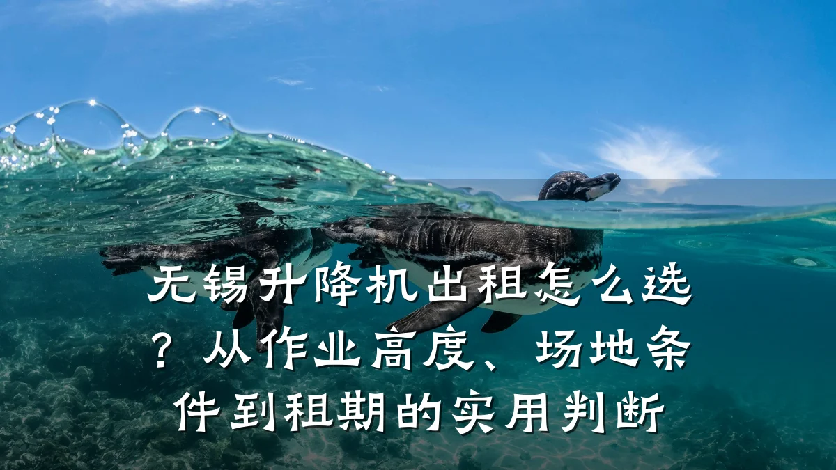 无锡升降机出租怎么选?从作业高度、场地条件到租期的实用判断