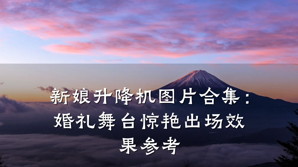 新娘升降机图片合集：婚礼舞台惊艳出场效果参考
