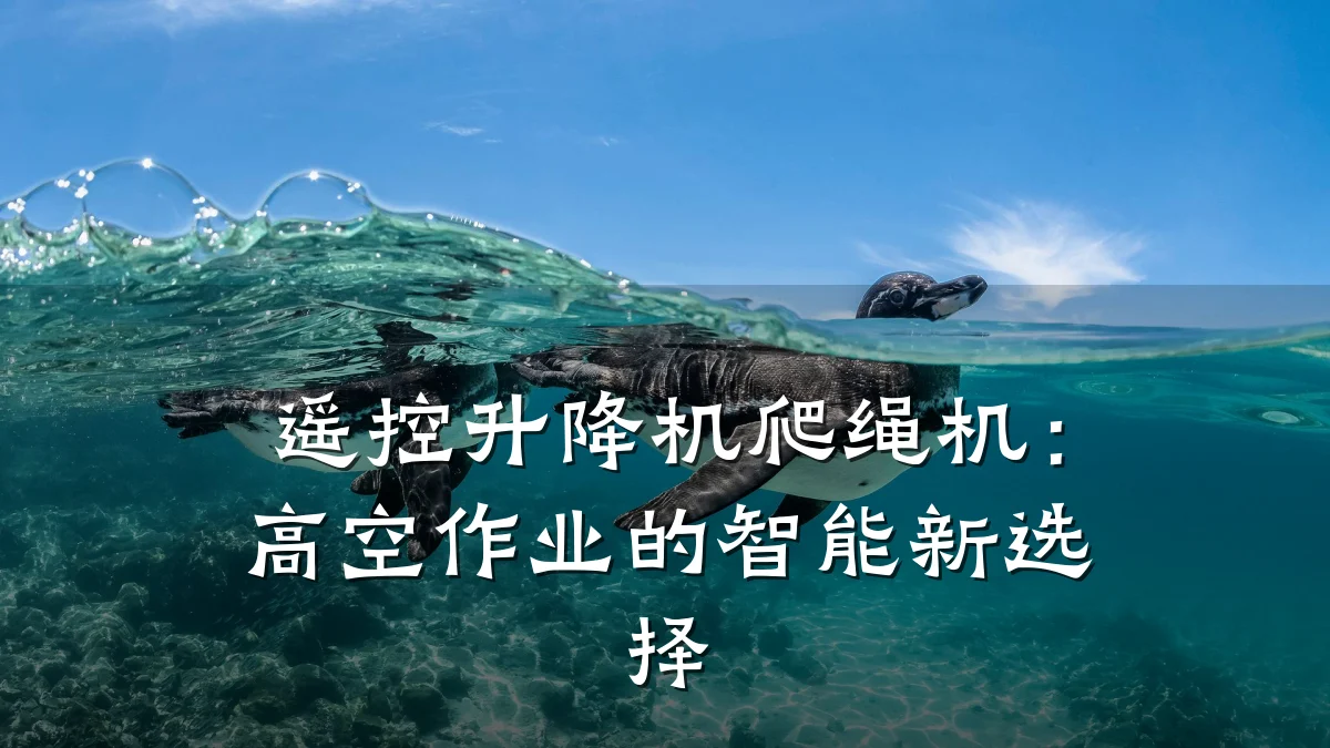 遥控升降机爬绳机:高空作业的智能新选择