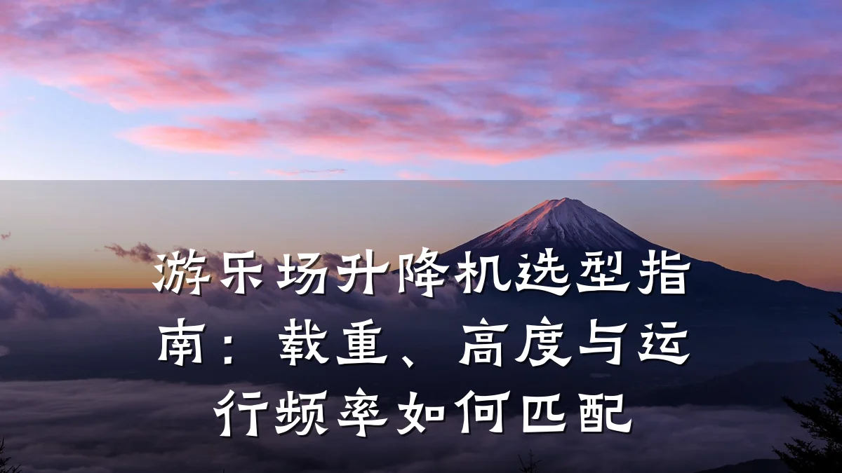 游乐场升降机选型指南:载重、高度与运行频率如何匹配