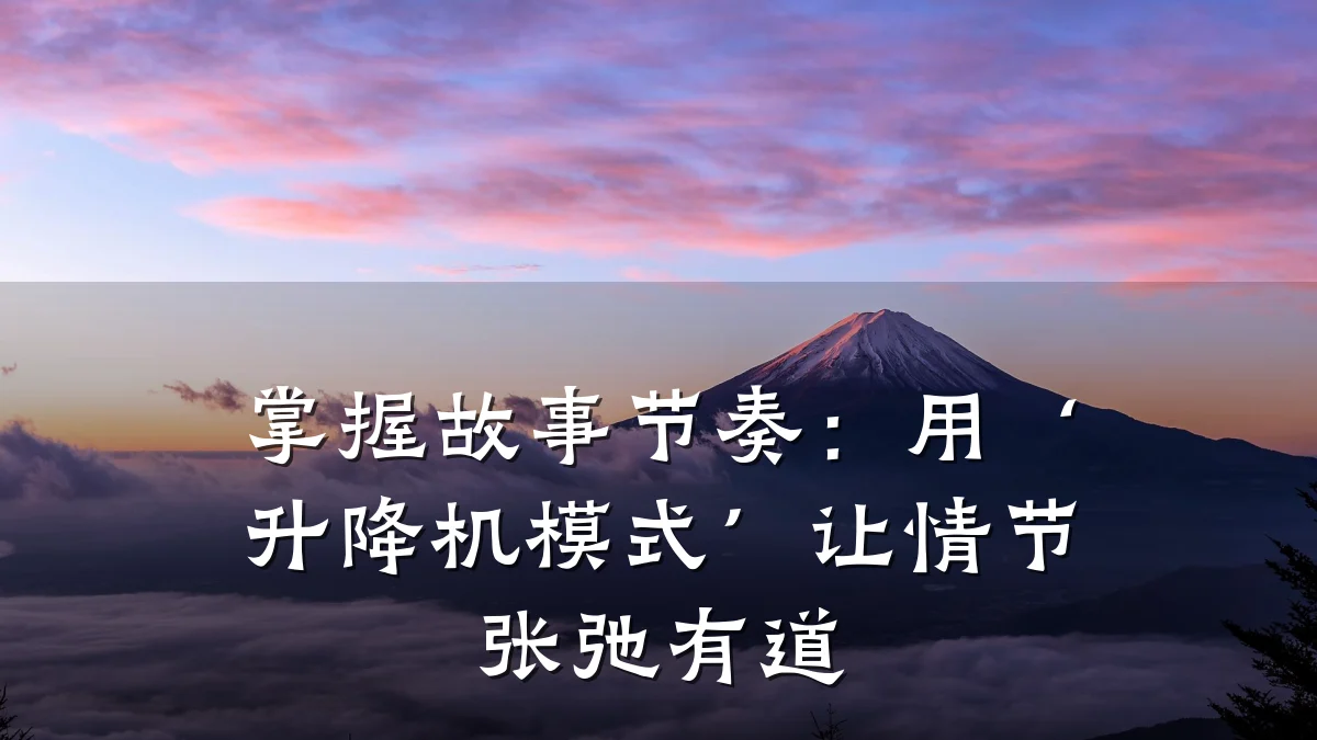 掌握故事节奏：用‘升降机模式’让情节张弛有道