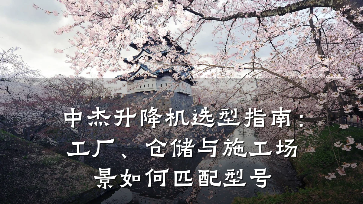 中杰升降机选型指南:工厂、仓储与施工场景如何匹配型号