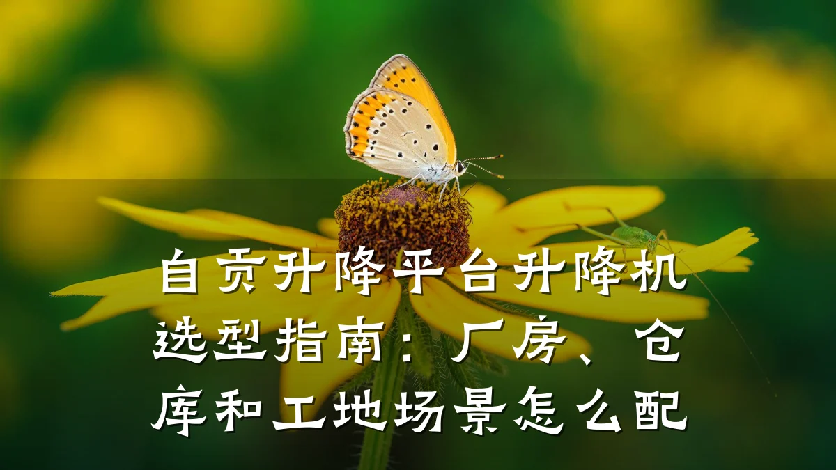 自贡升降平台升降机选型指南:厂房、仓库和工地场景怎么配