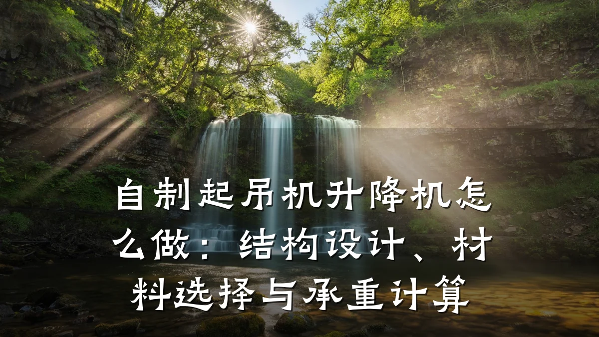 自制起吊机升降机怎么做:结构设计、材料选择与承重计算